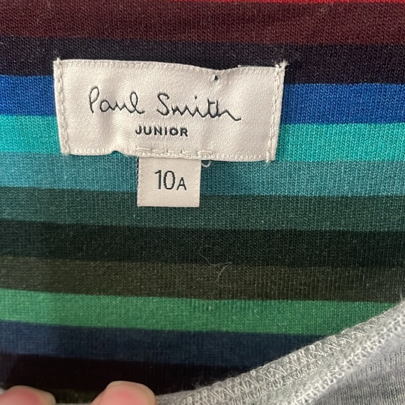 Paul Smith Junior Boys Long Sleeve Tee Shirt Zebra Size 10a Gray - Picture 4 of 6
